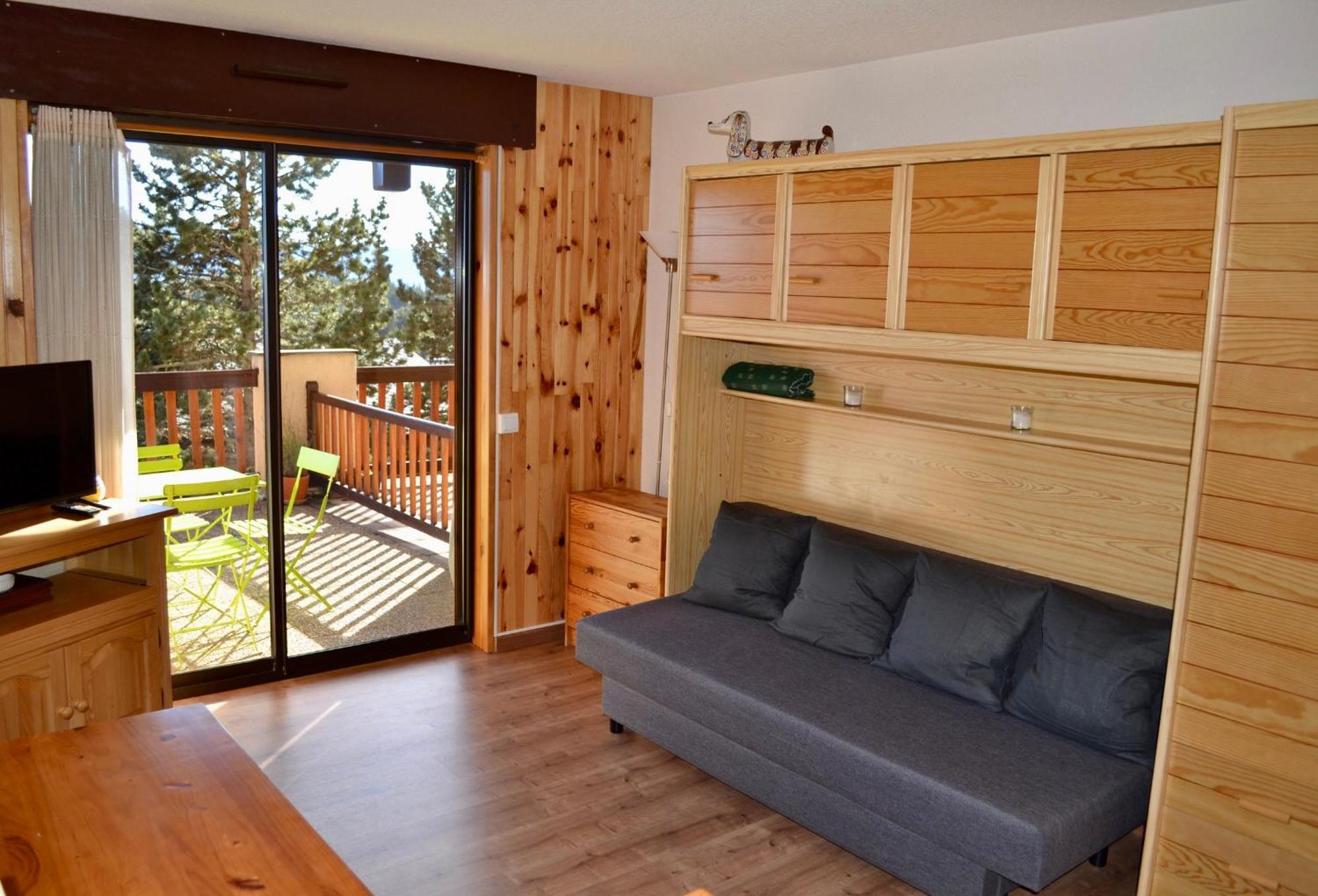 Studio Cabine Chaleureux A Pyrenees 2000 - Wifi Et Parking Prive Bolquere Ngoại thất bức ảnh